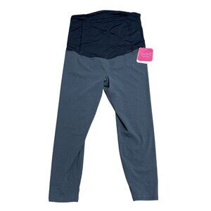 ISABEL MATERNITY ANKLE LEGGINGS OVER BELLY HEATHER GRAY SIZE XXL STRETCH NWT